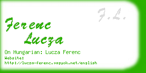 ferenc lucza business card